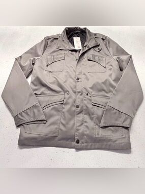 Van Shibuya Jacket Women’s L Taupe Field Coat Snap Zip New With Tags